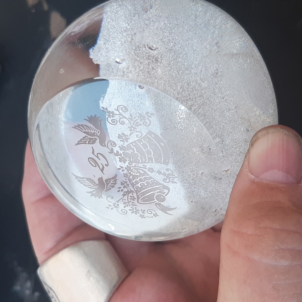 Vintage Caithness Scotland glass paperweight